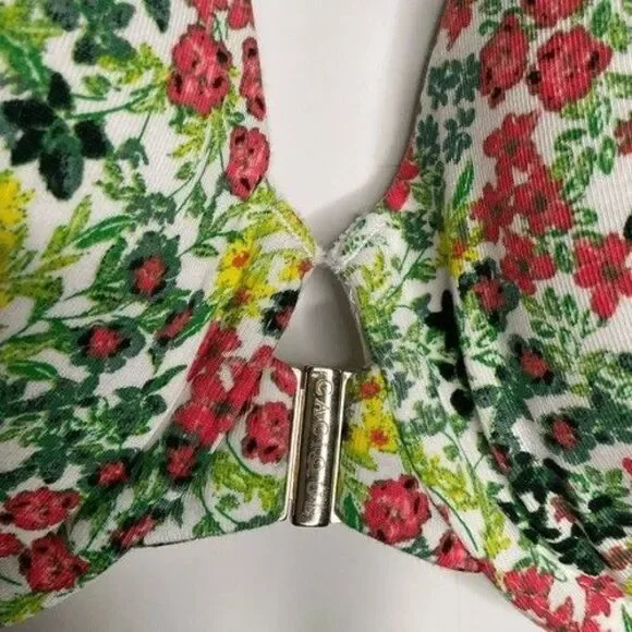 NWOT Cacique Front Close Lined Lightly Bra Women Plus Size 44B Racerback Floral - Picture 4 of 9